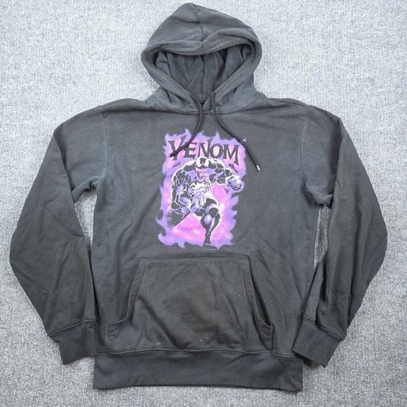 Marvel Other - Marvel Venom Hoodie Mens Small Black Pullover Fleece Graphic Sweatshirt Comics
